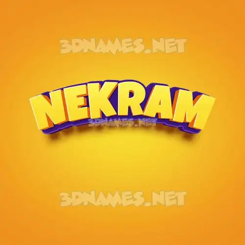 nekram in Orange Toon style - 3D name wallpaper nekram in Orange Toon style - 3D name wallpaper