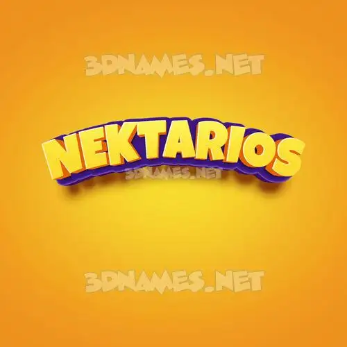 nektarios in Orange Toon style - 3D name wallpaper