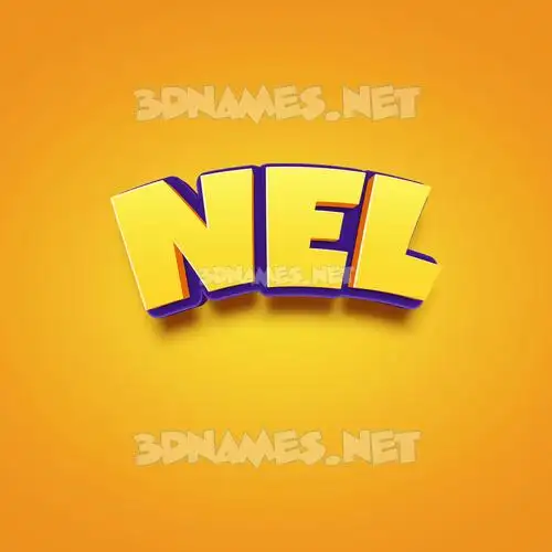 nel in Orange Toon style - 3D name wallpaper nel in Orange Toon style - 3D name wallpaper
