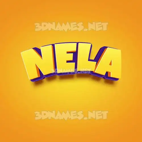 nela in Orange Toon style - 3D name wallpaper nela in Orange Toon style - 3D name wallpaper