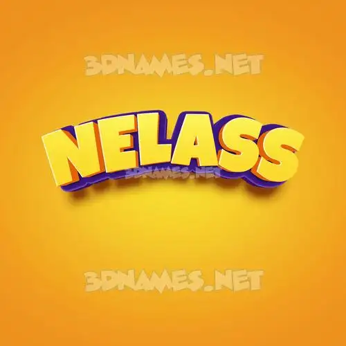 nelass in Orange Toon style - 3D name wallpaper nelass in Orange Toon style - 3D name wallpaper