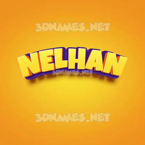 nelhan in Orange Toon style - 3D name wallpaper nelhan in Orange Toon style - 3D name wallpaper