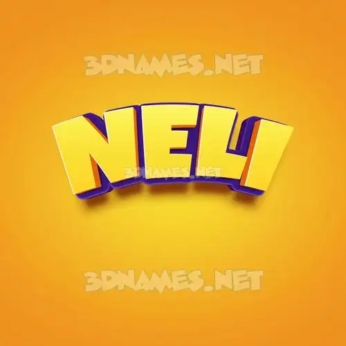 neli in Orange Toon style - 3D name wallpaper neli in Orange Toon style - 3D name wallpaper