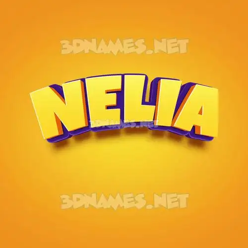 nelia in Orange Toon style - 3D name wallpaper nelia in Orange Toon style - 3D name wallpaper