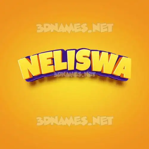 neliswa in Orange Toon style - 3D name wallpaper neliswa in Orange Toon style - 3D name wallpaper