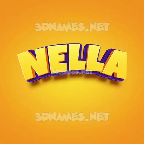 nella in Orange Toon style - 3D name wallpaper nella in Orange Toon style - 3D name wallpaper