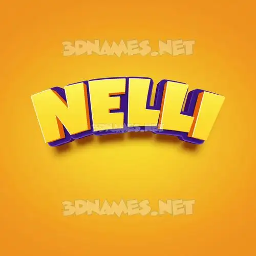 nelli in Orange Toon style - 3D name wallpaper