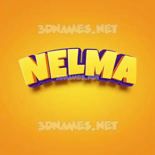 nelma in Orange Toon style - 3D name wallpaper