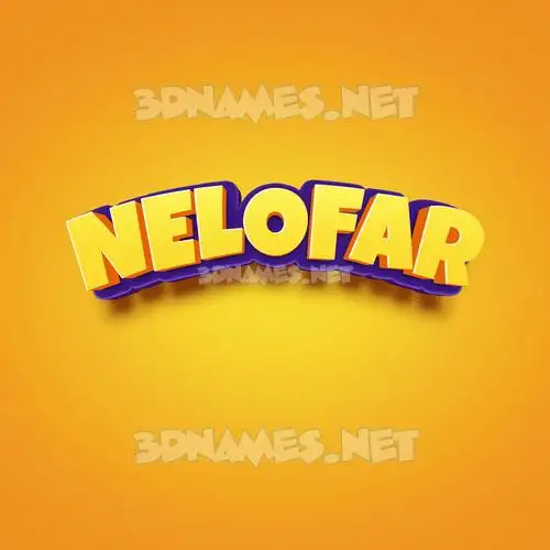 nelofar in Orange Toon style - 3D name wallpaper nelofar in Orange Toon style - 3D name wallpaper