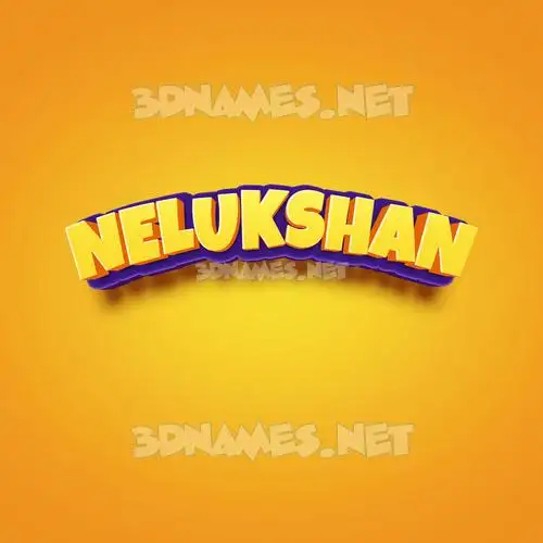 nelukshan in Orange Toon style - 3D name wallpaper nelukshan in Orange Toon style - 3D name wallpaper