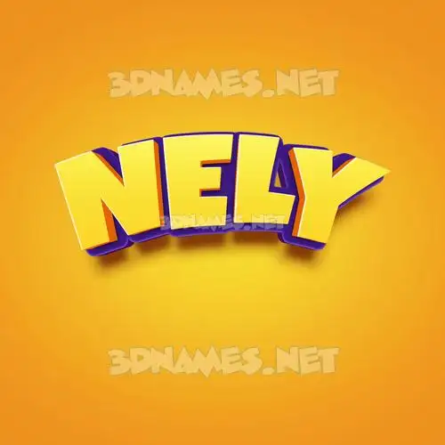 nely in Orange Toon style - 3D name wallpaper