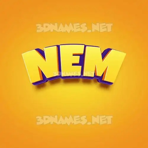 nem in Orange Toon style - 3D name wallpaper nem in Orange Toon style - 3D name wallpaper