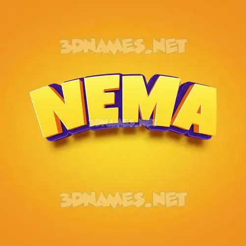 nema in Orange Toon style - 3D name wallpaper nema in Orange Toon style - 3D name wallpaper
