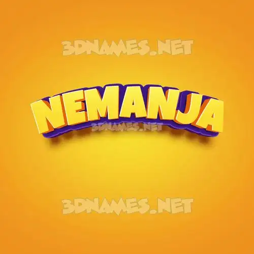 nemanja in Orange Toon style - 3D name wallpaper