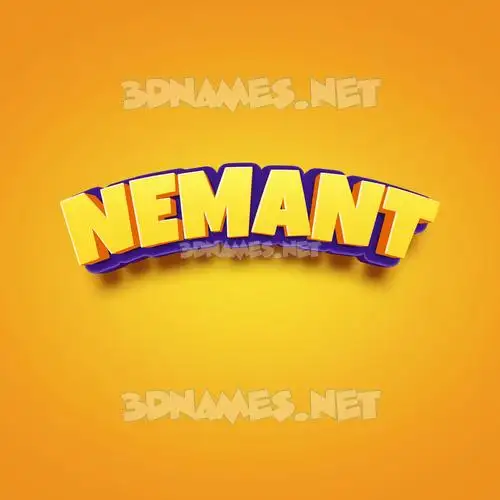 nemant in Orange Toon style - 3D name wallpaper