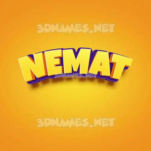 nemat in Orange Toon style - 3D name wallpaper nemat in Orange Toon style - 3D name wallpaper