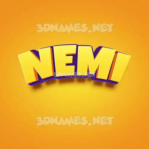 nemi in Orange Toon style - 3D name wallpaper nemi in Orange Toon style - 3D name wallpaper