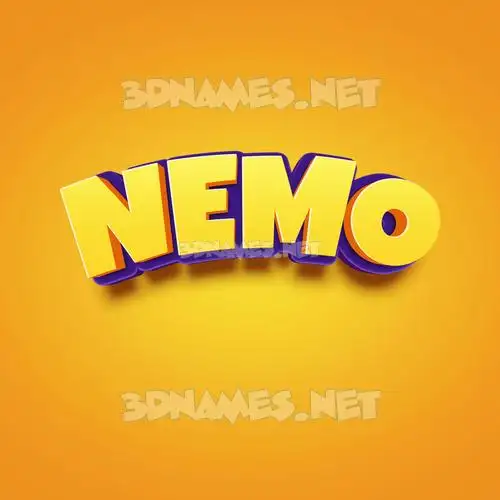 nemo in Orange Toon style - 3D name wallpaper nemo in Orange Toon style - 3D name wallpaper
