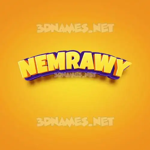 nemrawy in Orange Toon style - 3D name wallpaper nemrawy in Orange Toon style - 3D name wallpaper