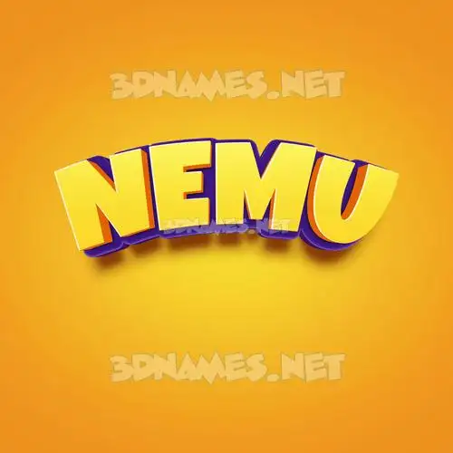 nemu in Orange Toon style - 3D name wallpaper nemu in Orange Toon style - 3D name wallpaper