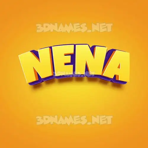 nena in Orange Toon style - 3D name wallpaper