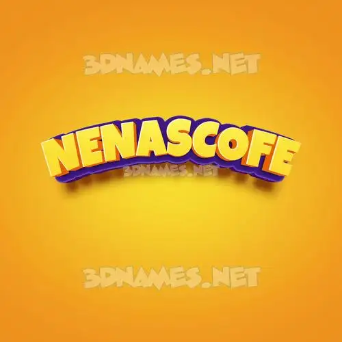 nenascofe in Orange Toon style - 3D name wallpaper nenascofe in Orange Toon style - 3D name wallpaper