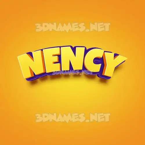 nency in Orange Toon style - 3D name wallpaper nency in Orange Toon style - 3D name wallpaper