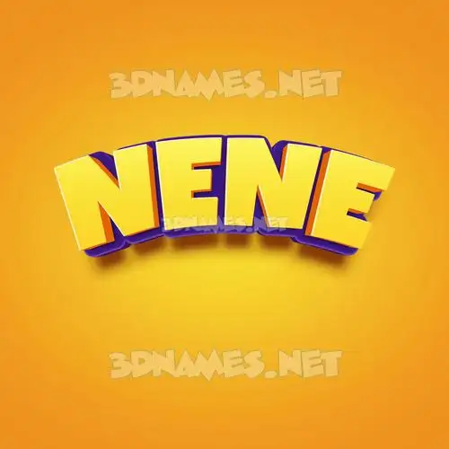 nene in Orange Toon style - 3D name wallpaper
