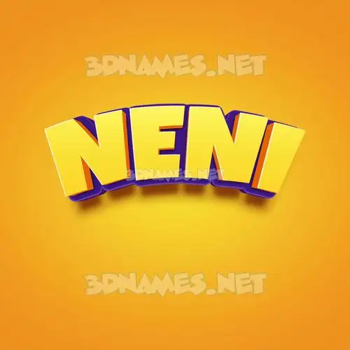 neni in Orange Toon style - 3D name wallpaper neni in Orange Toon style - 3D name wallpaper