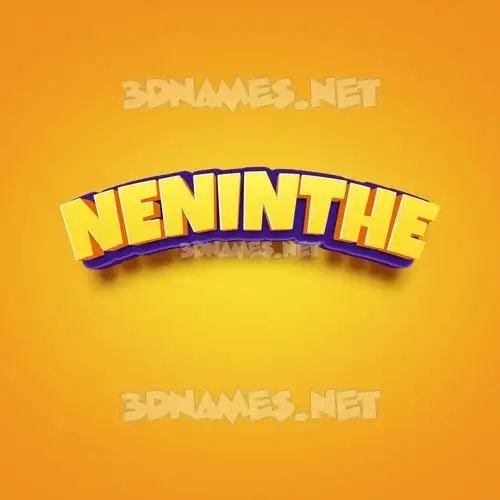 neninthe in Orange Toon style - 3D name wallpaper neninthe in Orange Toon style - 3D name wallpaper