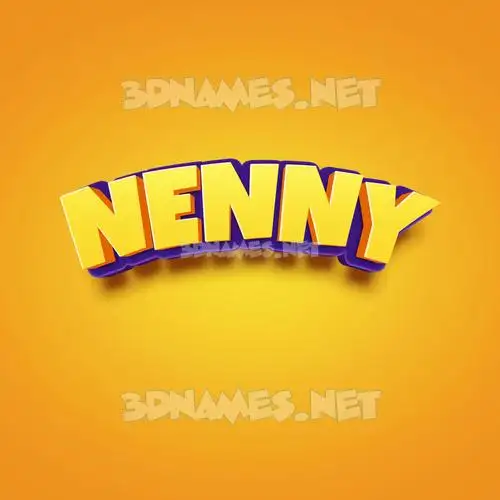 nenny in Orange Toon style - 3D name wallpaper nenny in Orange Toon style - 3D name wallpaper