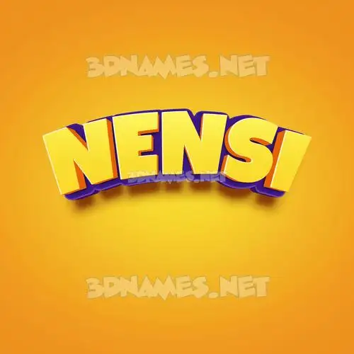 nensi in Orange Toon style - 3D name wallpaper nensi in Orange Toon style - 3D name wallpaper