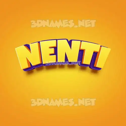 nenti in Orange Toon style - 3D name wallpaper