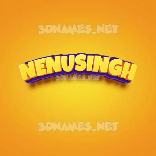 nenusingh in Orange Toon style - 3D name wallpaper