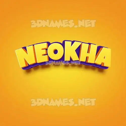 neokha in Orange Toon style - 3D name wallpaper neokha in Orange Toon style - 3D name wallpaper