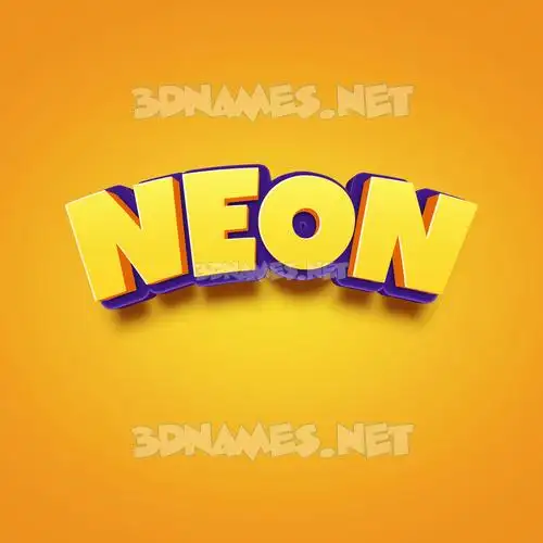neon in Orange Toon style - 3D name wallpaper neon in Orange Toon style - 3D name wallpaper