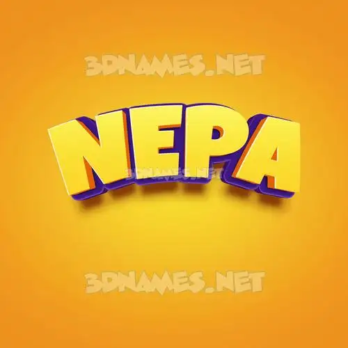 nepa in Orange Toon style - 3D name wallpaper nepa in Orange Toon style - 3D name wallpaper