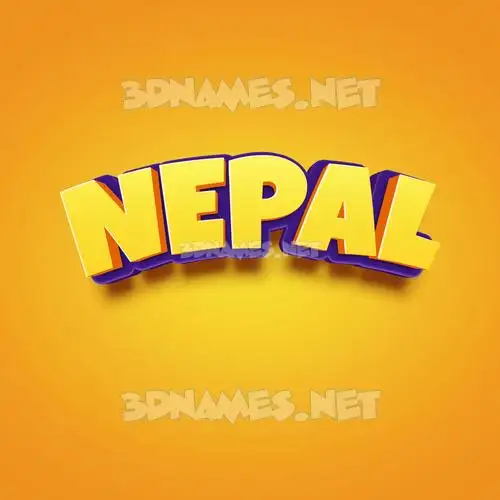 nepal in Orange Toon style - 3D name wallpaper nepal in Orange Toon style - 3D name wallpaper