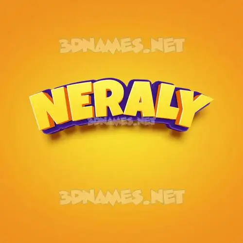 neraly in Orange Toon style - 3D name wallpaper neraly in Orange Toon style - 3D name wallpaper