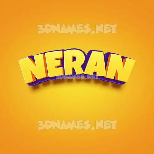 neran in Orange Toon style - 3D name wallpaper