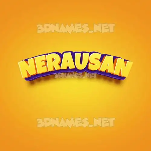 nerausan in Orange Toon style - 3D name wallpaper