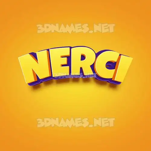 nerci in Orange Toon style - 3D name wallpaper nerci in Orange Toon style - 3D name wallpaper