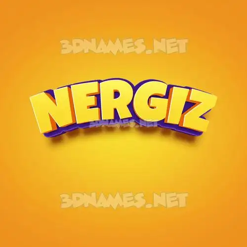 nergiz in Orange Toon style - 3D name wallpaper nergiz in Orange Toon style - 3D name wallpaper