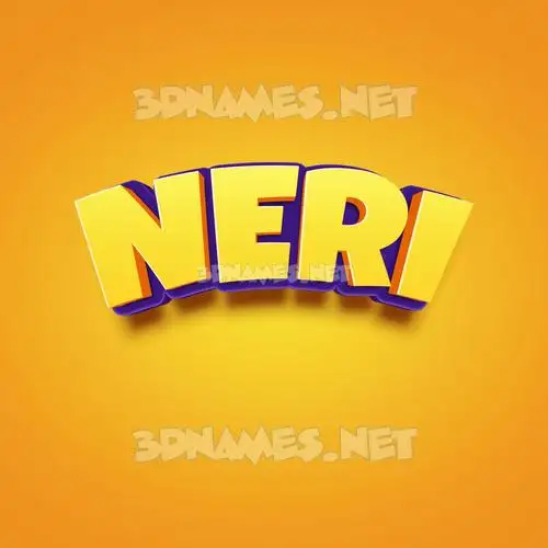 neri in Orange Toon style - 3D name wallpaper