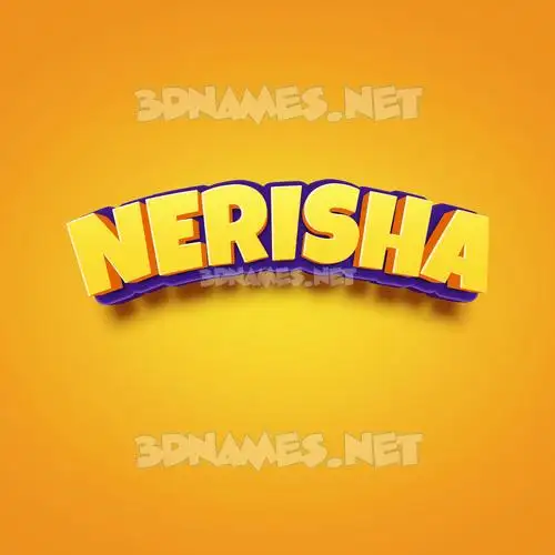 nerisha in Orange Toon style - 3D name wallpaper