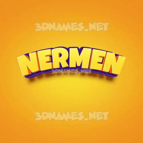 nermen in Orange Toon style - 3D name wallpaper