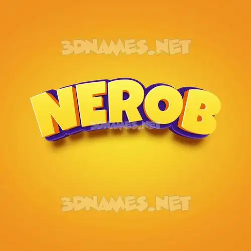 nerob in Orange Toon style - 3D name wallpaper nerob in Orange Toon style - 3D name wallpaper