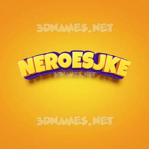 neroesjke in Orange Toon style - 3D name wallpaper neroesjke in Orange Toon style - 3D name wallpaper