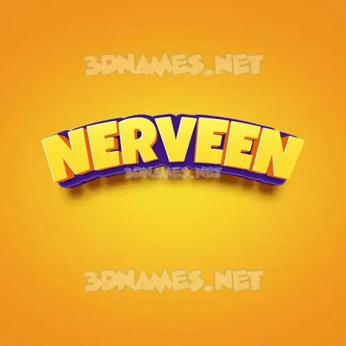 nerveen in Orange Toon style - 3D name wallpaper nerveen in Orange Toon style - 3D name wallpaper