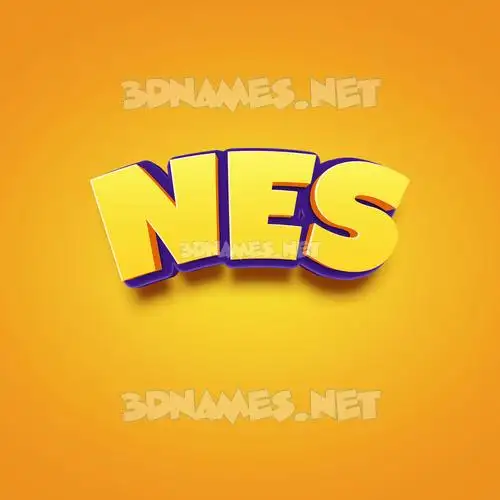 nes in Orange Toon style - 3D name wallpaper nes in Orange Toon style - 3D name wallpaper